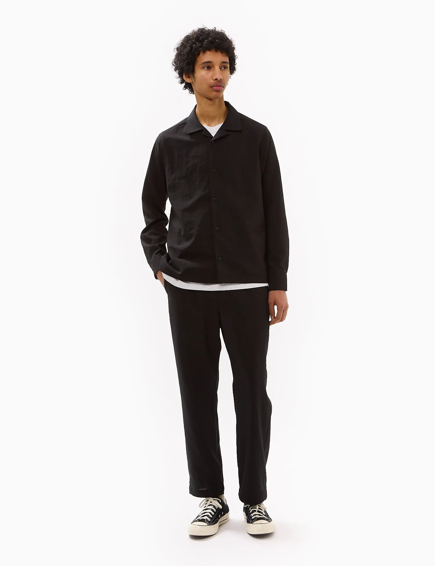 Snow Peak Light Poplin Shirts - Black