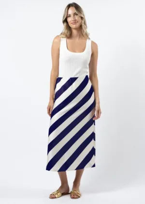 Stella & Gemma Erin Skirt - Navy And White Stripe