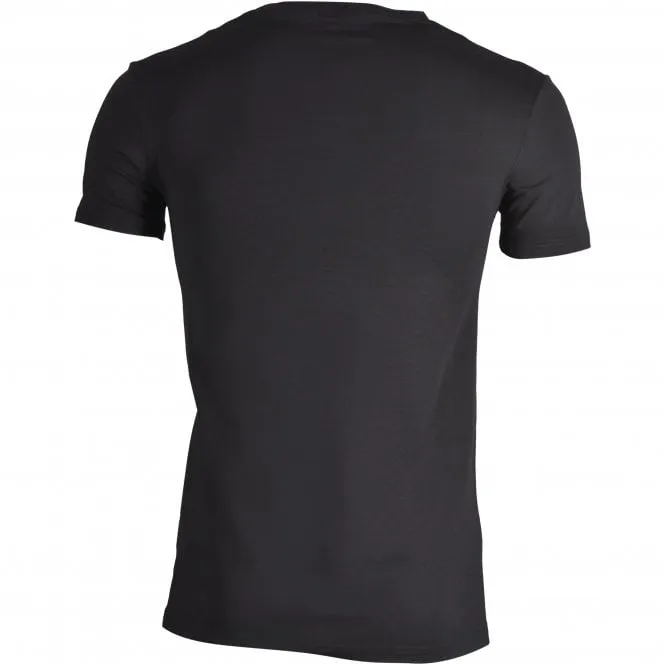 Stretch Cotton Crew-Neck T-Shirt, Black