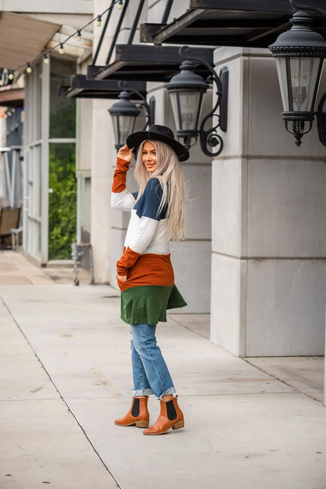 Sweater Weather Color Block Cardigan