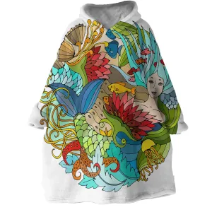 The Happy Mermaid Wearable Blanket Hoodie