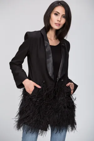 The Real Fouz - Feather Detail Fitted Blazer