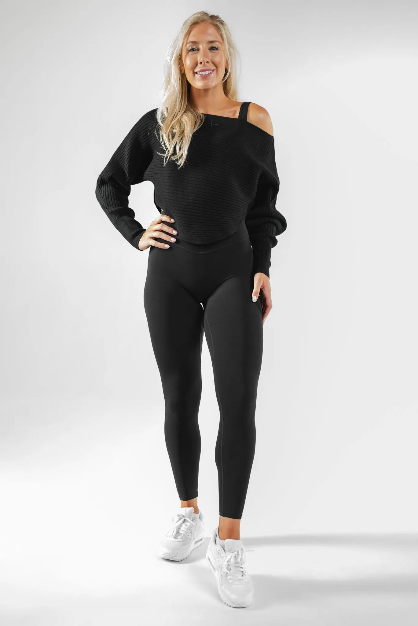 Vitality Ember Crop Sweater - Midnight