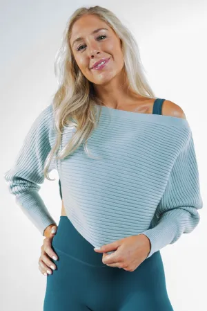 Vitality Ember Crop Sweater - Seaspray