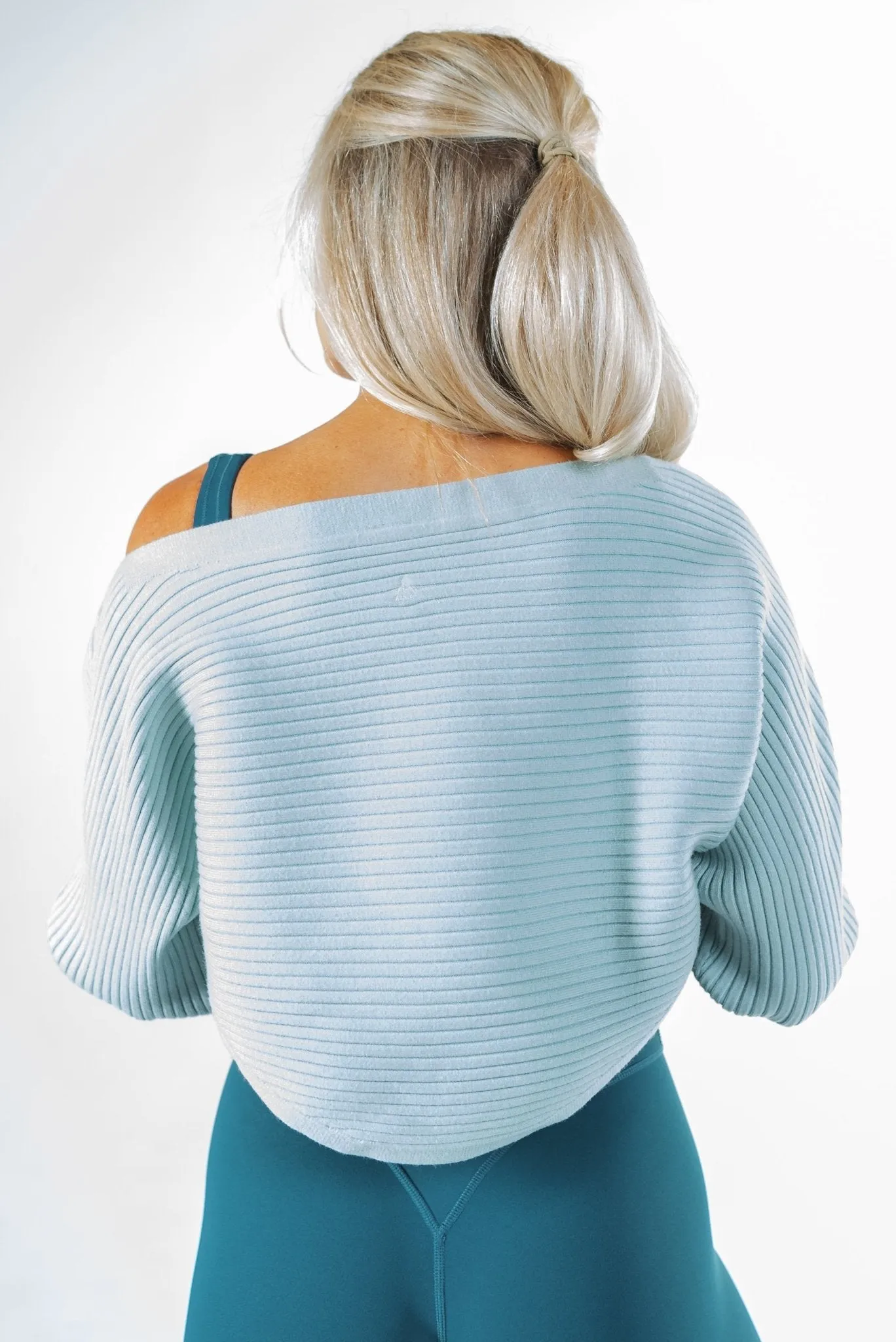 Vitality Ember Crop Sweater - Seaspray