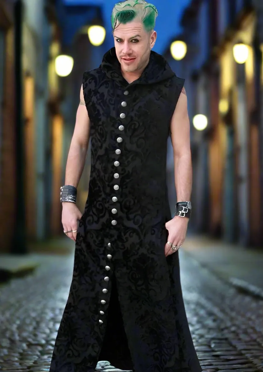 WRAITH ROBE - EMBOSSED BLACK VELVET